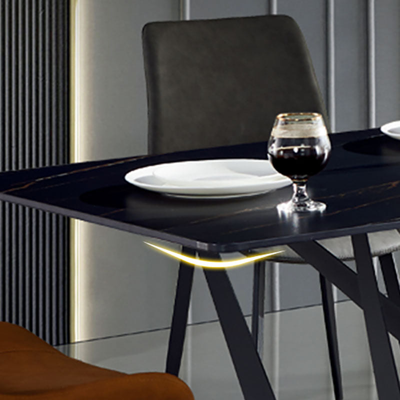 1/4/5 Pieces Sintered Stone Dining Chairs Set Rectangle Table Set for Home