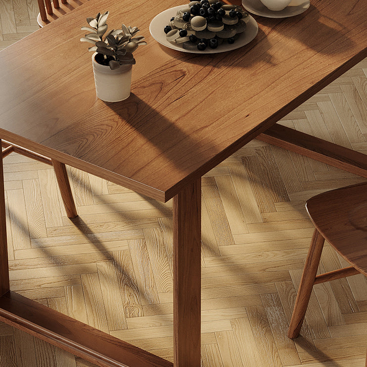 Modern 1/4/5 Pieces Rectangle Dining Set Solid Wood Dining Table with Chairs