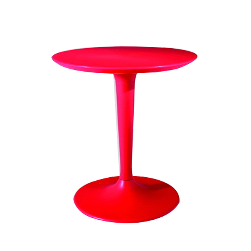 Mesa de comedor de estilo industrial, colección de comedor de plástico con base de tulipán