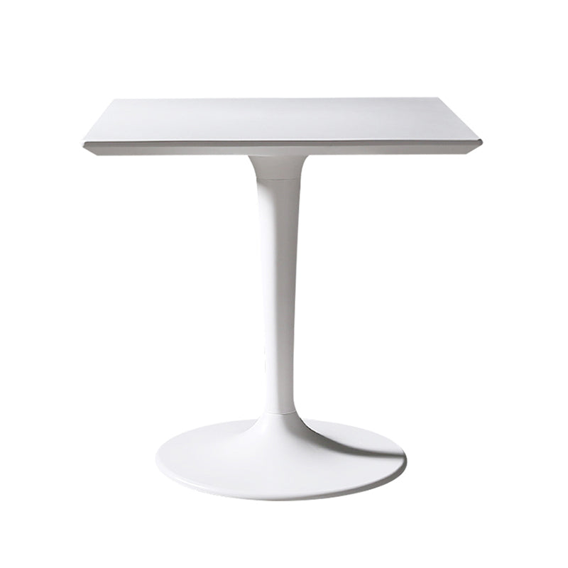 Mesa de comedor de estilo industrial, colección de comedor de plástico con base de tulipán