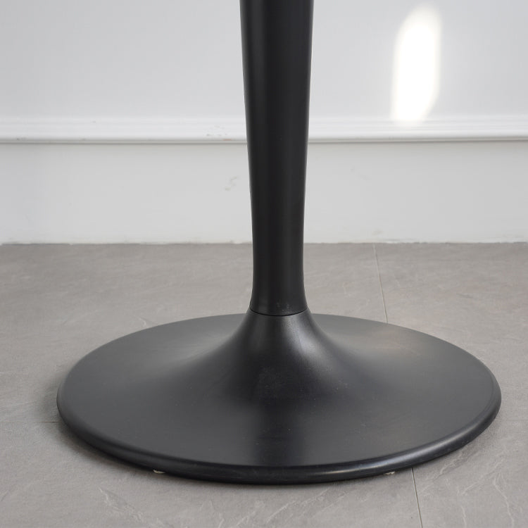 Mesa de comedor de estilo industrial, colección de comedor de plástico con base de tulipán