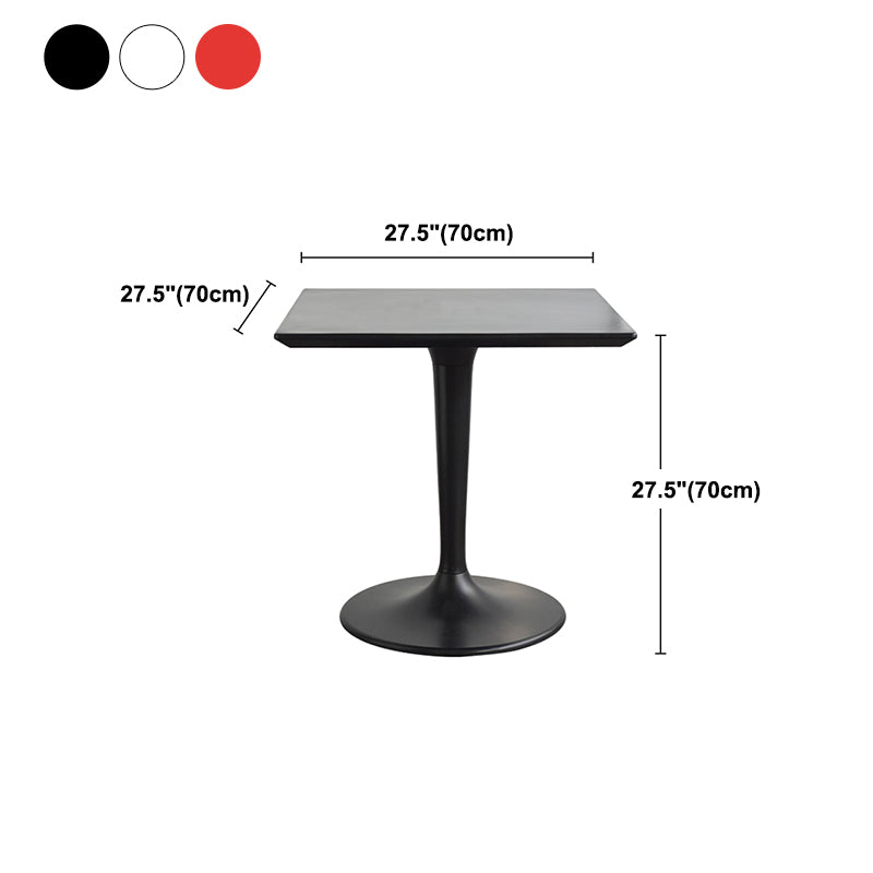 Mesa de comedor de estilo industrial, colección de comedor de plástico con base de tulipán