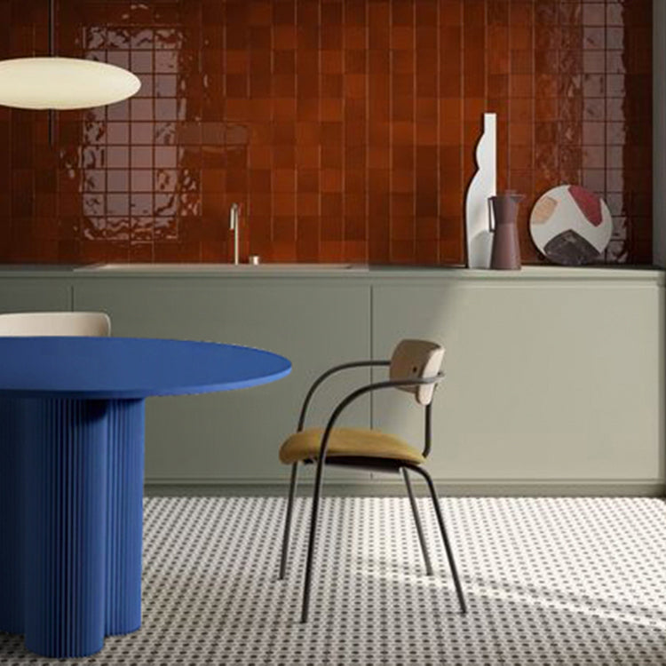 Modern Pine Wood Table for Restaurant Round Table with Pedestal Base