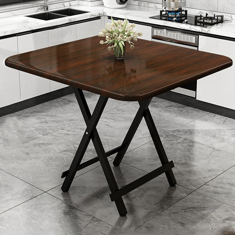 MDF Modern Square Dining Table Mesa de pedestal de acabado mate para el hogar