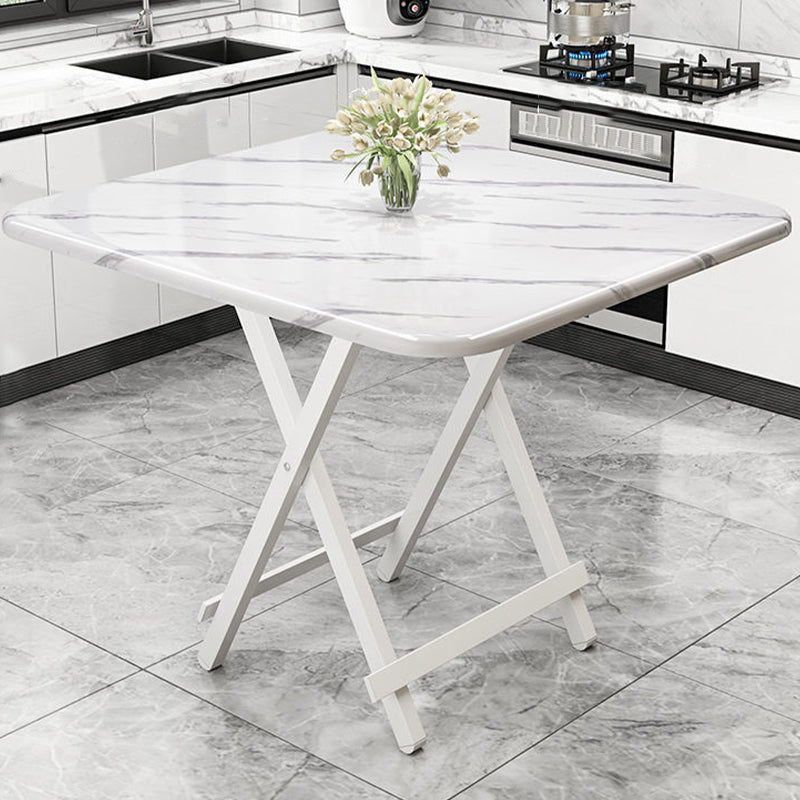 MDF Modern Square Dining Table Mesa de pedestal de acabado mate para el hogar