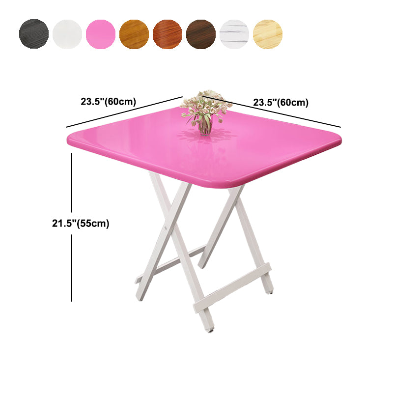 MDF Modern Square Dining Table Mesa de pedestal de acabado mate para el hogar