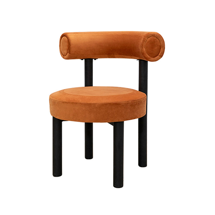 Contemporary Velvet Dining Chair Metal Dining Armless Chair for Restaurant Use
