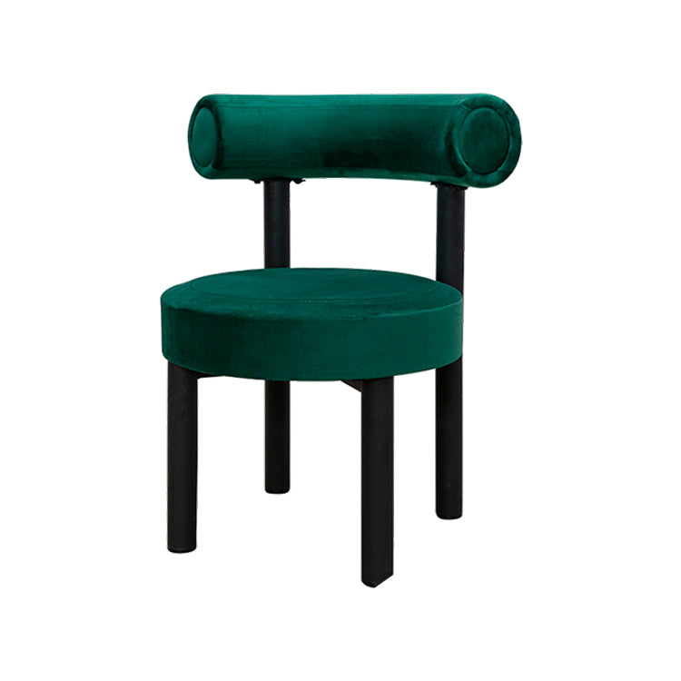 Contemporary Velvet Dining Chair Metal Dining Armless Chair for Restaurant Use