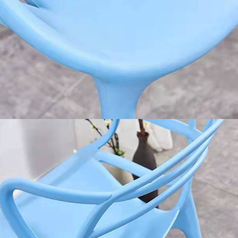 Sillas contemporáneas que cenan las sillas laterales de la parte posterior abierta del brazo con las piernas plásticas para la cocina