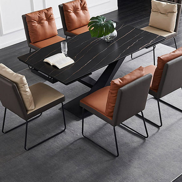 Silla lateral de cuero moderna para sala de estar, silla de comedor con respaldo sólido y acabado mate