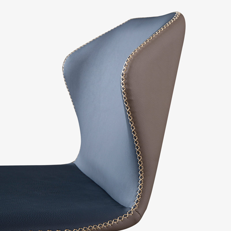 Sillas de comedor de piel sintética de estilo industrial Silla lateral con respaldo lateral