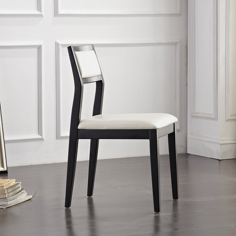 Eigentijdse stoelen Dining Armless Open Achterzijde stoelen met houten benen voor keuken