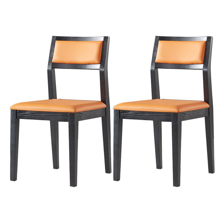 Eigentijdse stoelen Dining Armless Open Achterzijde stoelen met houten benen voor keuken
