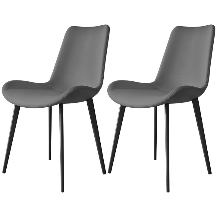 Eigentijdse eetstoel Armloze stoelen met metalen poten voor keuken
