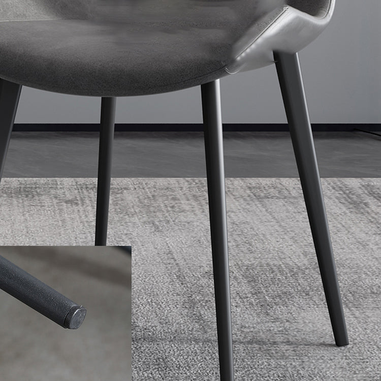 Silla de comedor estilo moderno, sillas sin brazos con patas de metal para cocina