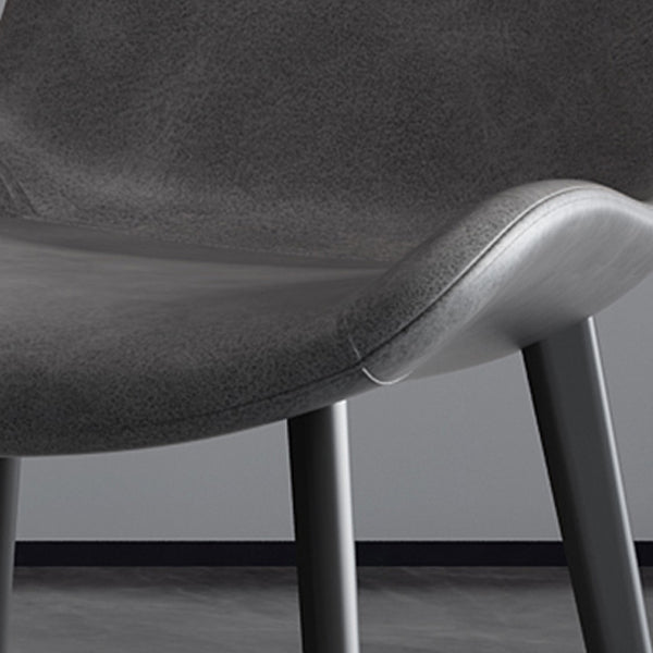 Silla de comedor estilo moderno, sillas sin brazos con patas de metal para cocina