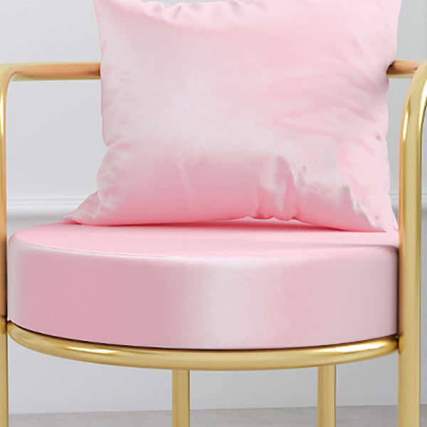 Sillas de comedor de metal Glam Silla lateral de terciopelo para uso doméstico