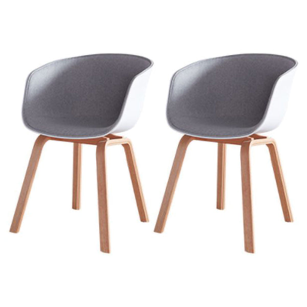 Silla estilo moderno sillón de comedor con patas de madera para cocina