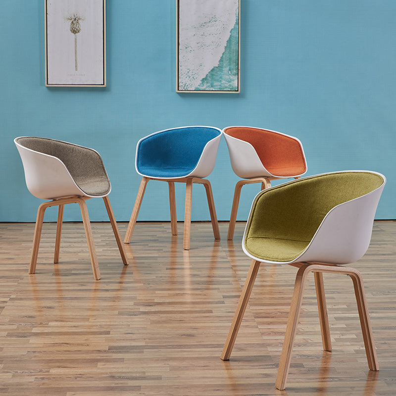 Silla estilo moderno sillón de comedor con patas de madera para cocina