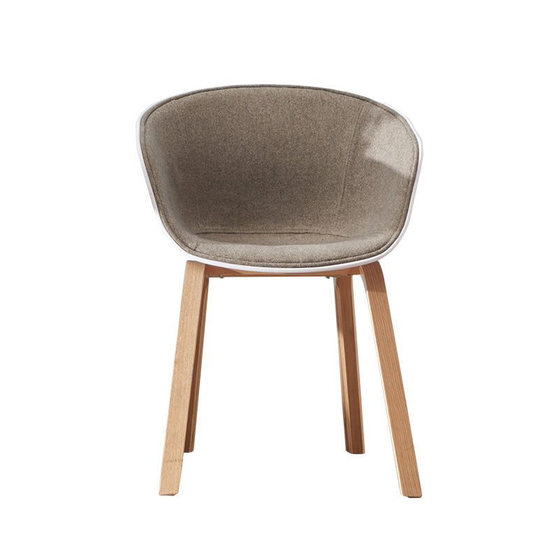 Silla estilo moderno sillón de comedor con patas de madera para cocina
