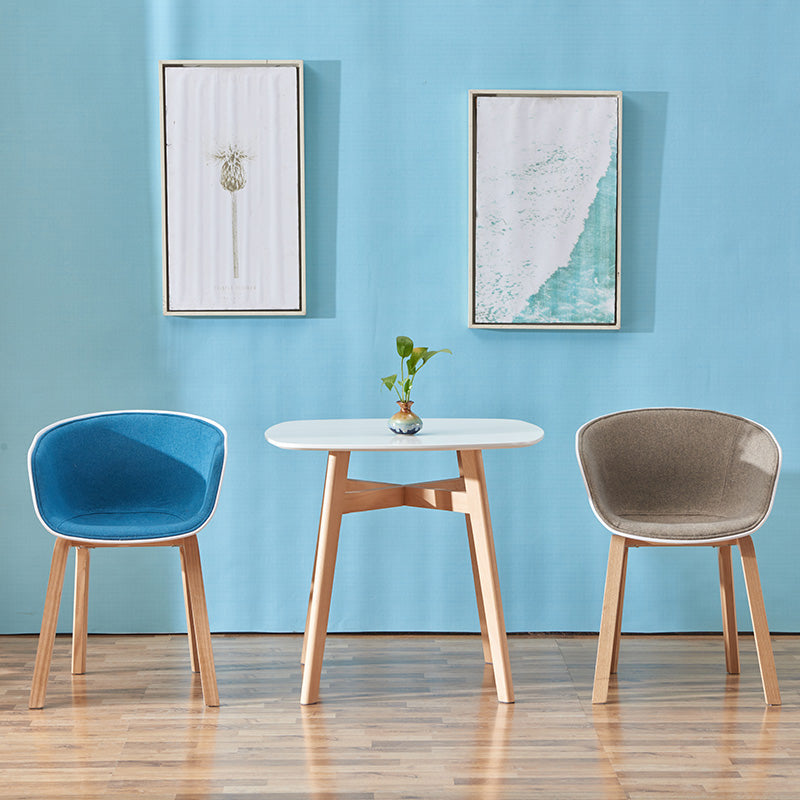 Silla estilo moderno sillón de comedor con patas de madera para cocina