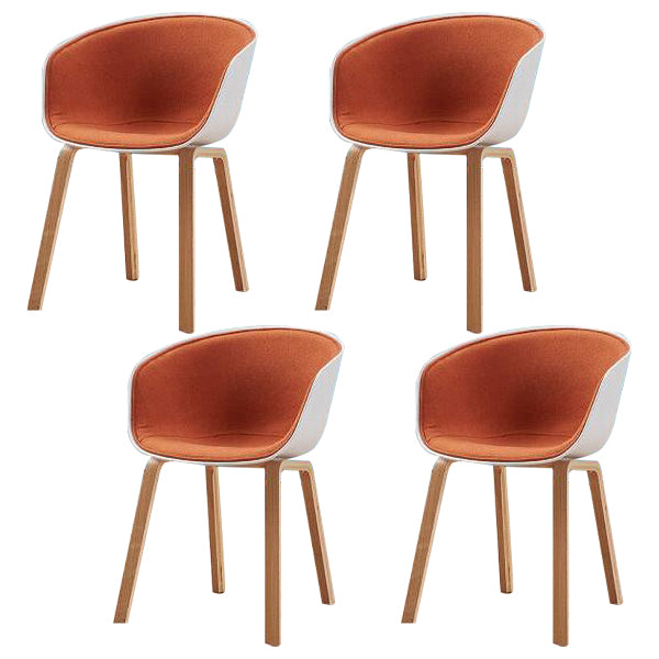 Silla estilo moderno sillón de comedor con patas de madera para cocina