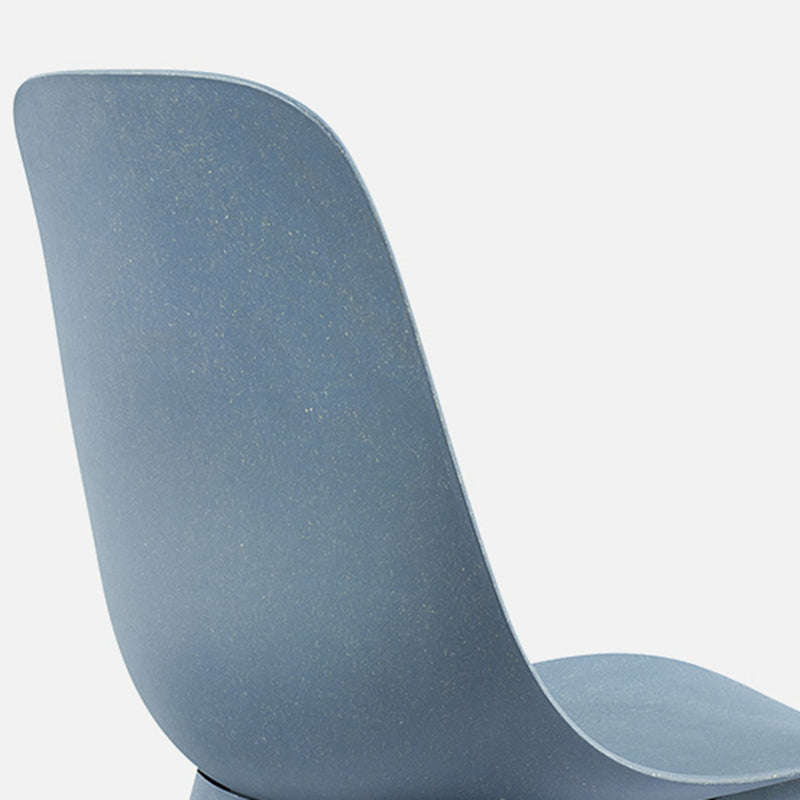 Silla escandinava sin brazos con respaldo sólido, sillas laterales de comedor de plástico