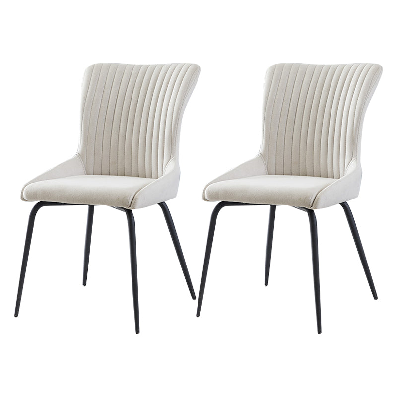 Silla lateral de cuero moderna para sala de estar Parsons Silla de comedor con acabado mate