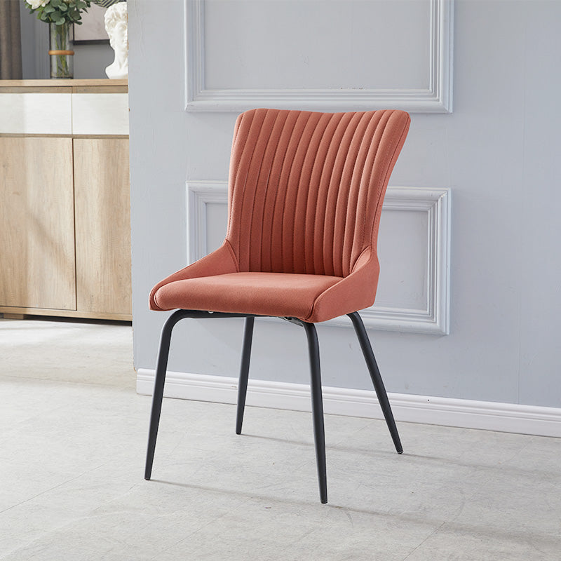 Modern Leather Living Room Side Chair Parsons Matte Finish Dining Chair