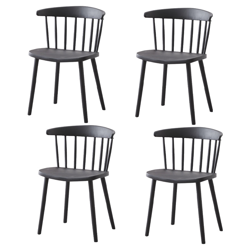 Scandinavian Plastic Dining Kitchen Room Chair Windsor Back Side Chair