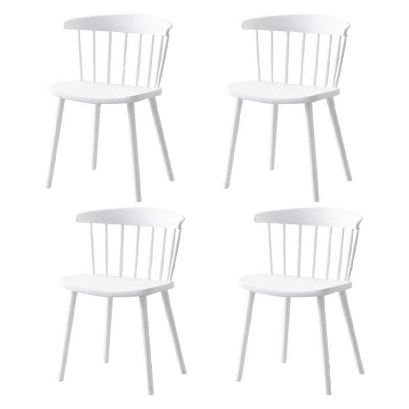 Scandinavian Plastic Dining Kitchen Room Chair Windsor Back Side Chair