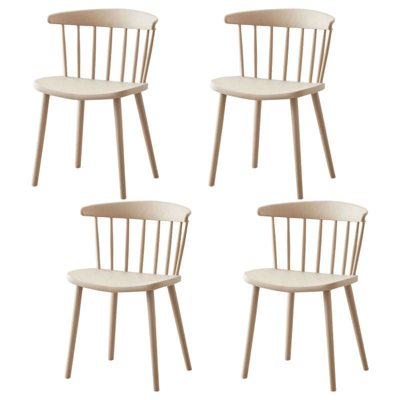 Scandinavian Plastic Dining Kitchen Room Chair Windsor Back Side Chair