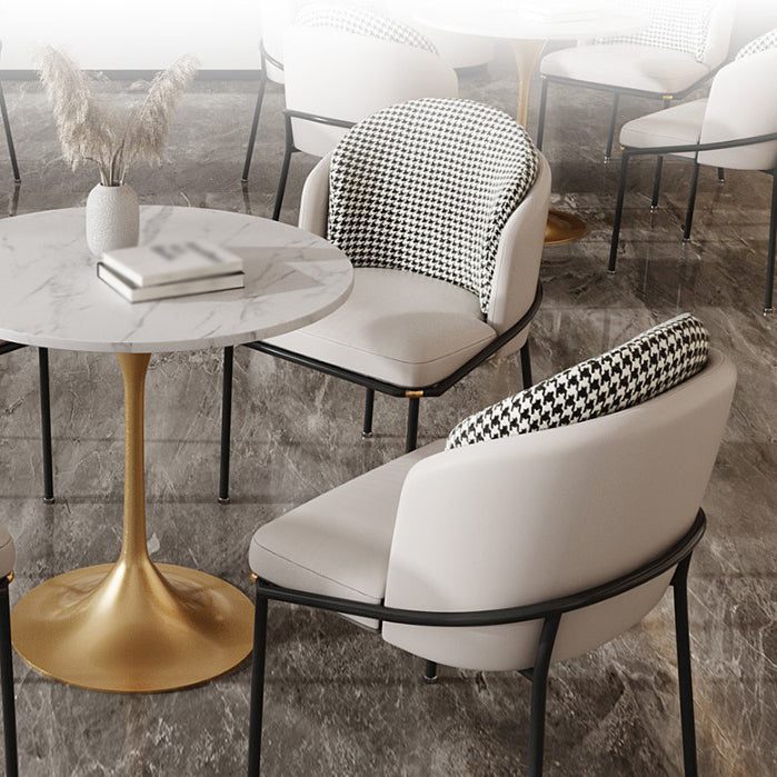 Glam Style 1/3/5 Pieces Dining Set with Stone Top Dining Furniture Set for Living Room