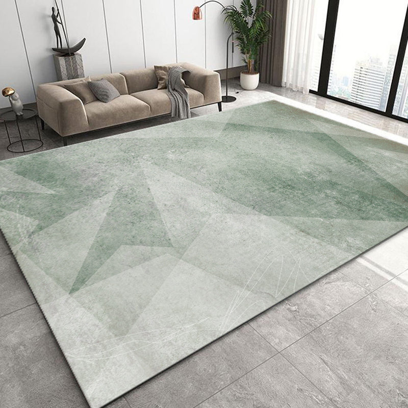 Black Modern Rug Polyester Pattern Rug Washable Indoor Rug for Home Decor