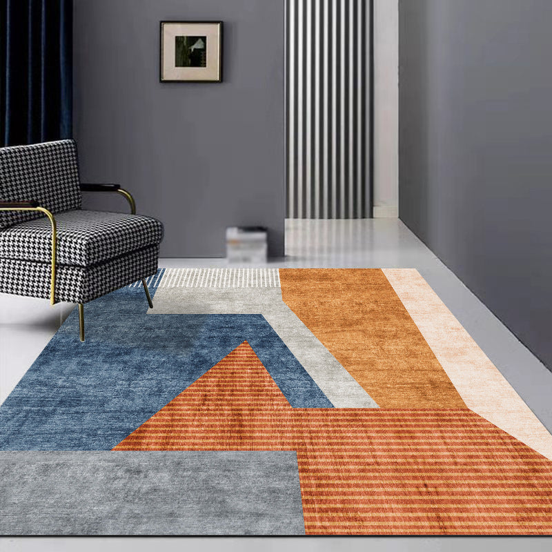 Grauer Graphenteppich Polyester Moderner Teppich nicht rutschfestem Hintergrund Teppich für Salon