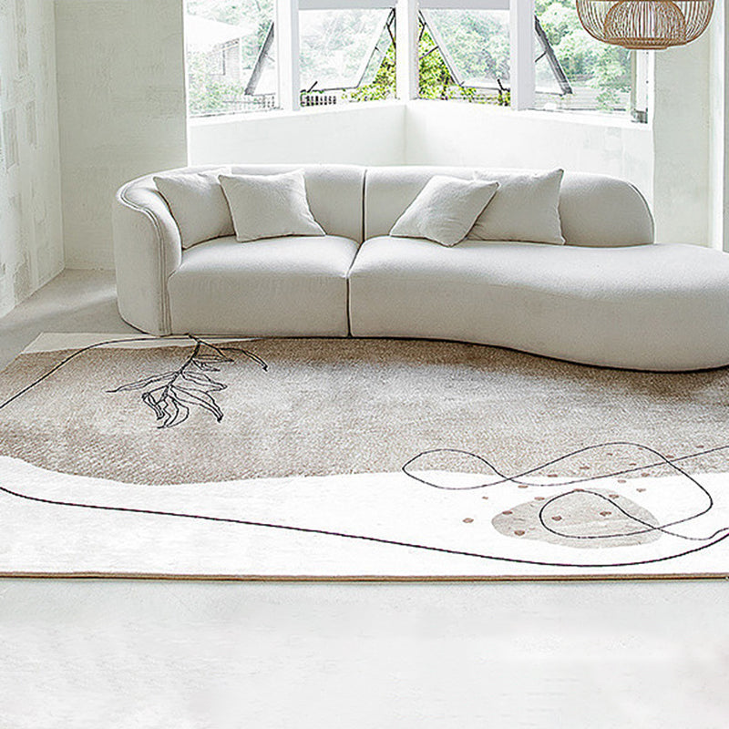 Weißer Linie Teppich Polyester Farbe Teppich Färbung widerstandsfähiger Teppich für Wohnkultur