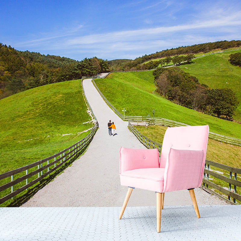 Eco-friendly Wall Mural Wallpaper Highway Photography Sitting Room Wall Mural