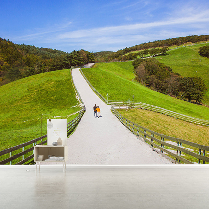 Eco-friendly Wall Mural Wallpaper Highway Photography Sitting Room Wall Mural