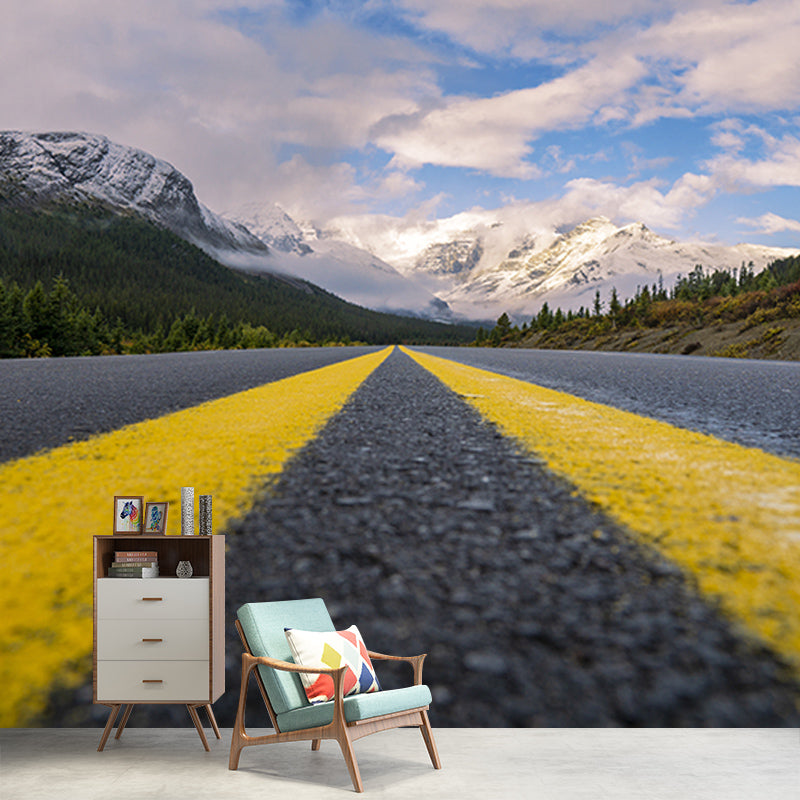 Highway Photography Stain Resistant Mural Wallpaper Sleeping Room Wall Mural