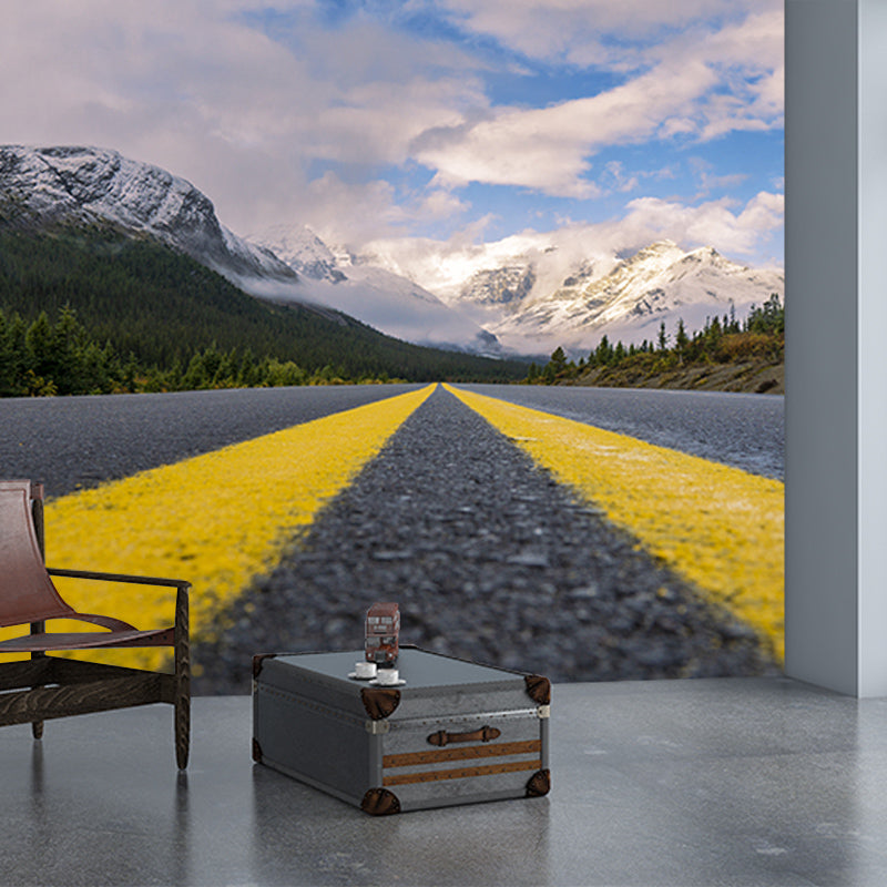 Highway Photography Stain Resistant Mural Wallpaper Sleeping Room Wall Mural