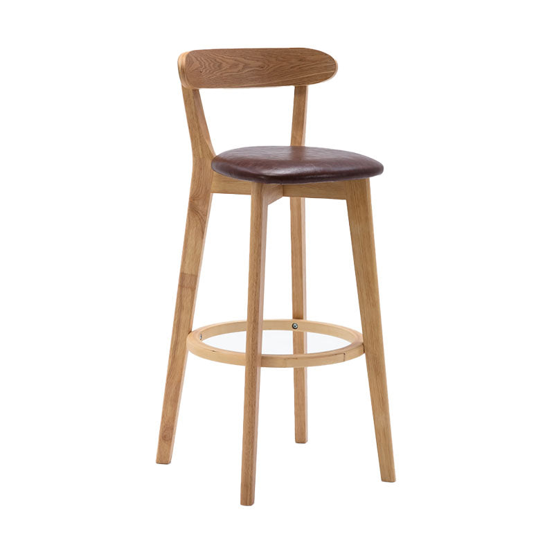 Taburetes de mostrador tapizado de madera natural taburetes de bar de reposapiés escandinavos