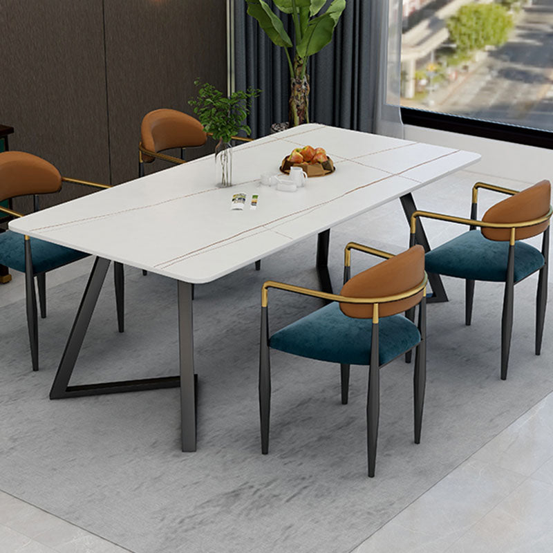Scandinavian Metal Upholstered Counter Stools Armed Bar Stools with Footrest