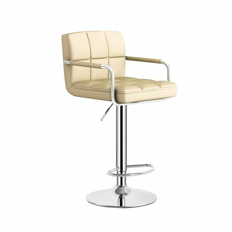 Scandinavian Adjustable Height Swivel Counter Stools Metal Upholstered Bar Stools