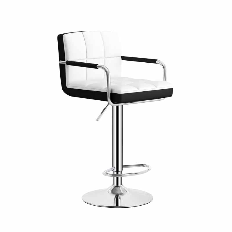 Scandinavian Adjustable Height Swivel Counter Stools Metal Upholstered Bar Stools