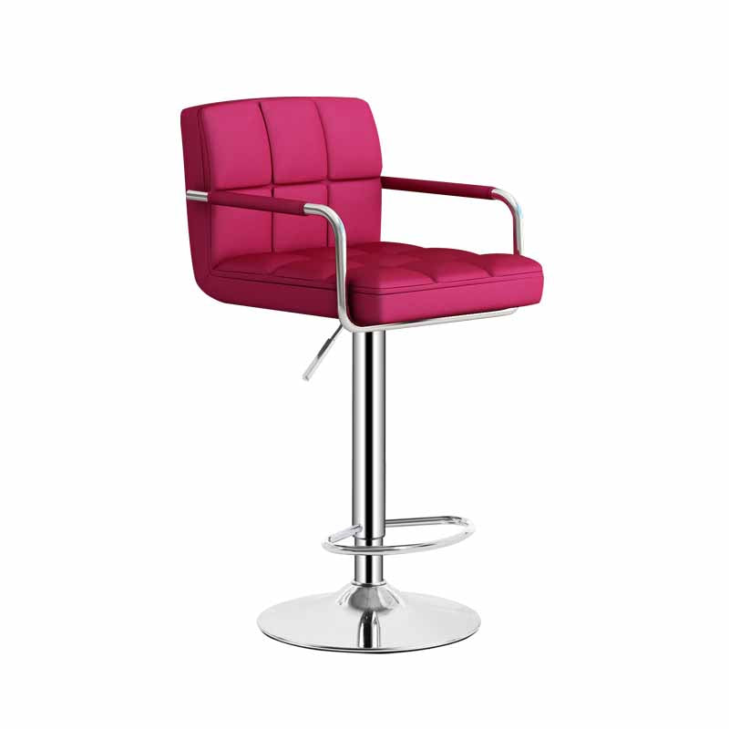 Scandinavian Adjustable Height Swivel Counter Stools Metal Upholstered Bar Stools