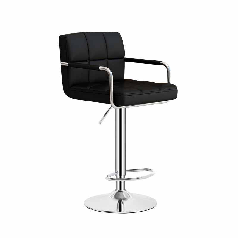 Scandinavian Adjustable Height Swivel Counter Stools Metal Upholstered Bar Stools