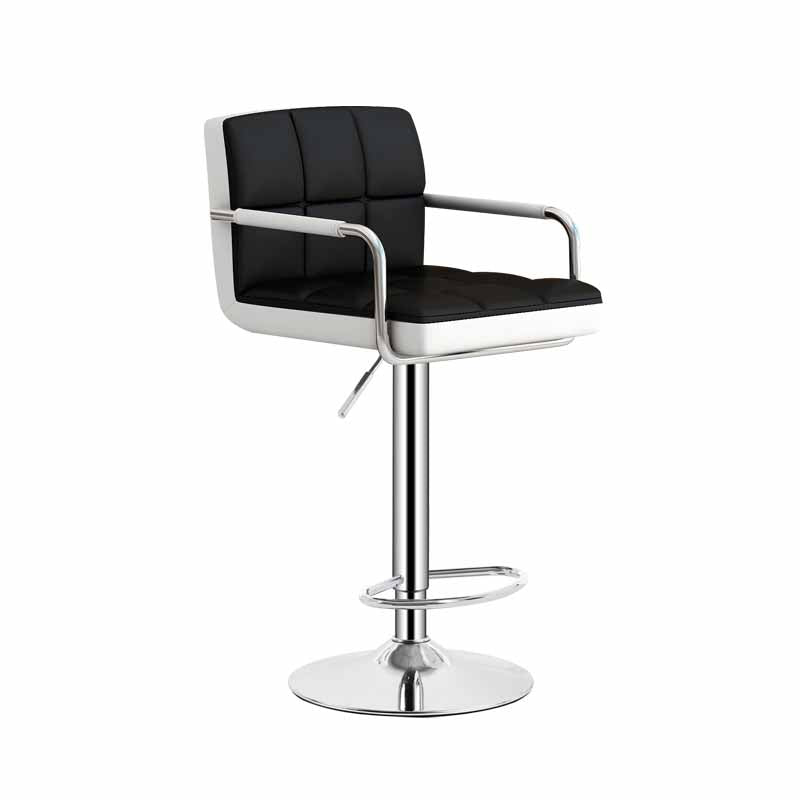 Scandinavian Adjustable Height Swivel Counter Stools Metal Upholstered Bar Stools