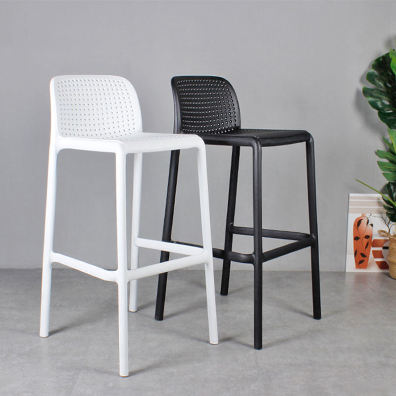 Nordic Macron Stackable Counter Stools Colorful Indoor Plastic Bar Stool