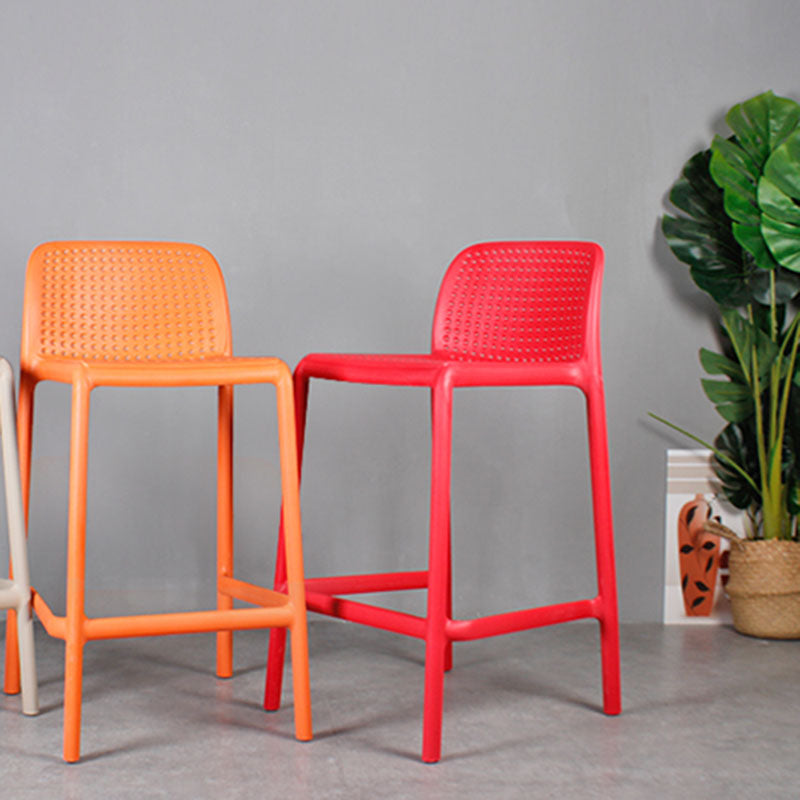 Nordic Macron Stackable Counter Stools Colorful Indoor Plastic Bar Stool
