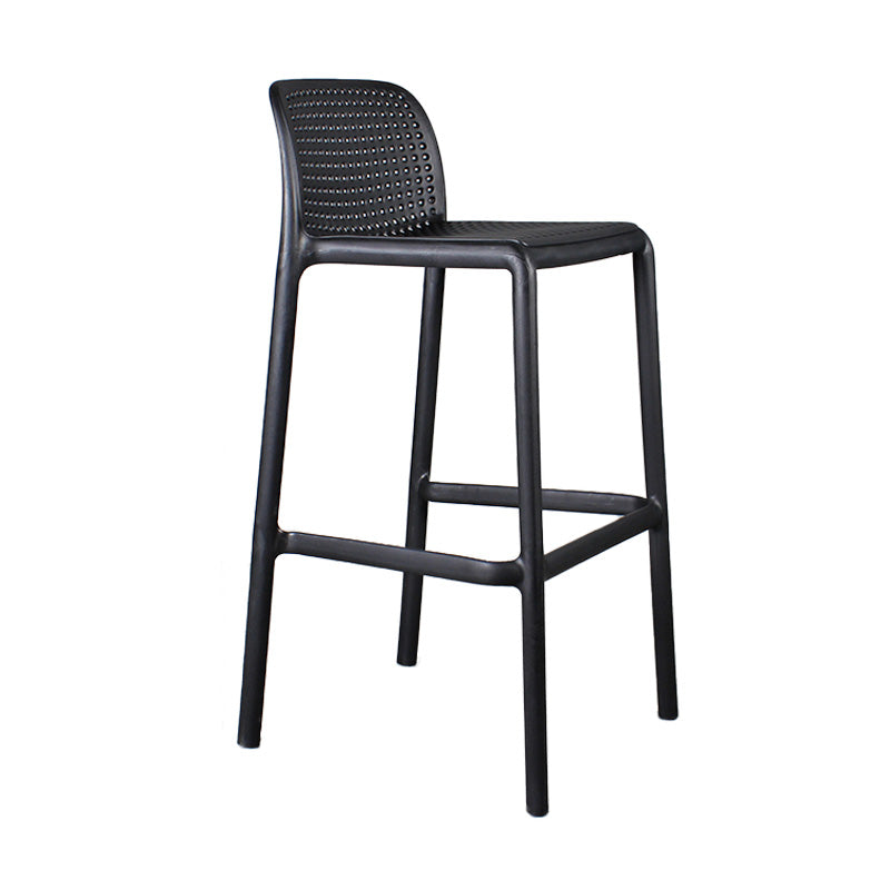 Nordic Macron Stackable Counter Stools Colorful Indoor Plastic Bar Stool